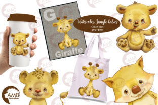 Jungle Babies, Safari Babies in Watercolor Illustrations