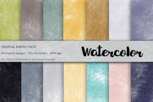 Watercolor Digital Paper for Illustrations and Crafts