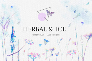 Watercolor Floral Design Collection, Herbal and Ice