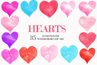 Watercolor Hearts Clipart Review for Illustrations